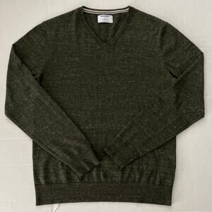 Old Navy Green Heather V-neck Sweater Mens Size M Work Preppy Lightweight Layer